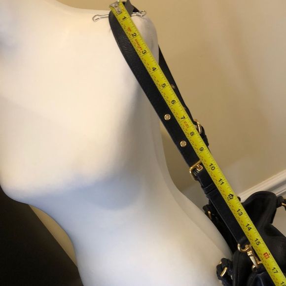 MARC JACOBS Black Satchel Crossbody B/W Logo Interior Lining Brass Hardware - Picture 6 of 16